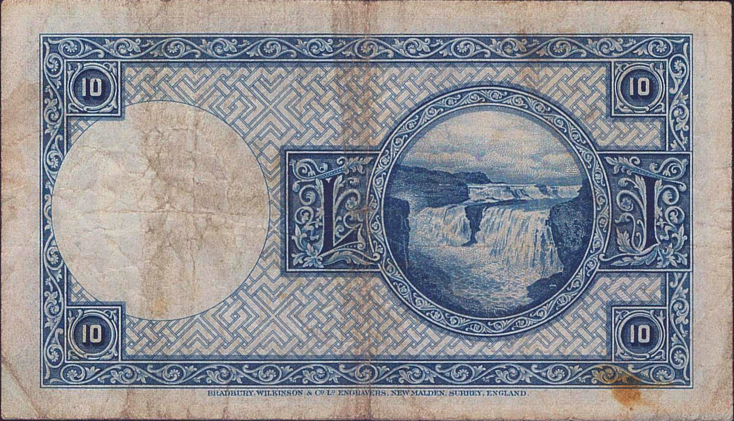 Iceland 10 1928 VF- P-28/a1